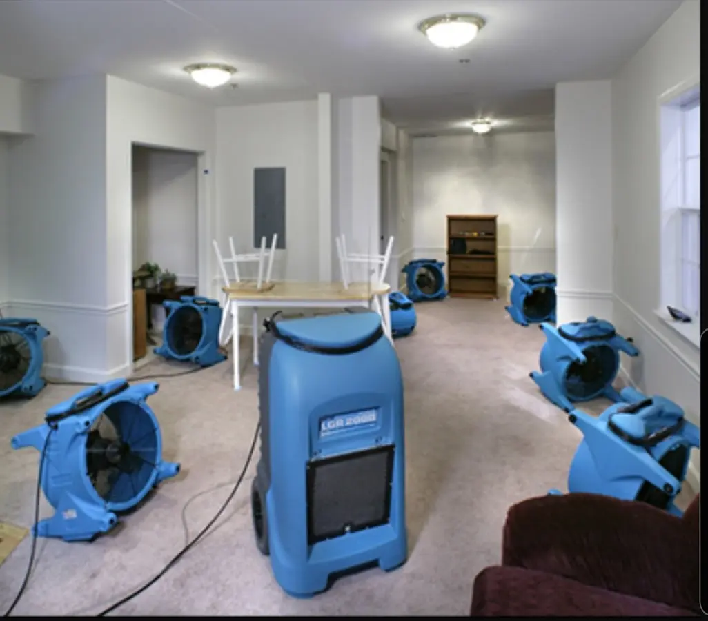 Air movers and dehumidifier setup for Water Extraction & Removal in Boulder City