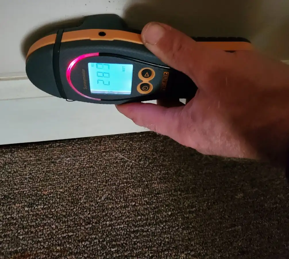 Moisture detection at baseboard during Mold Inspection & Testing in Boulder City